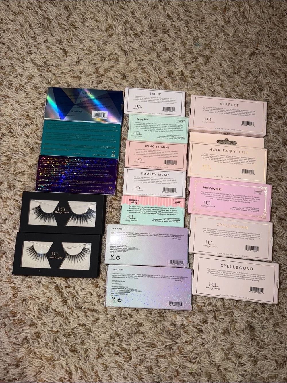 17 house of lashes/ tarte/ Anastasia various False Eyelashes Collection - Black